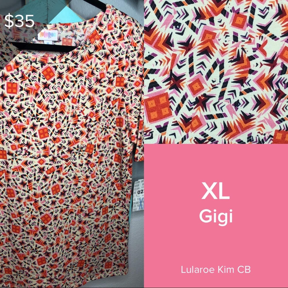 LULAROE XL GIGI FITTED TOP
